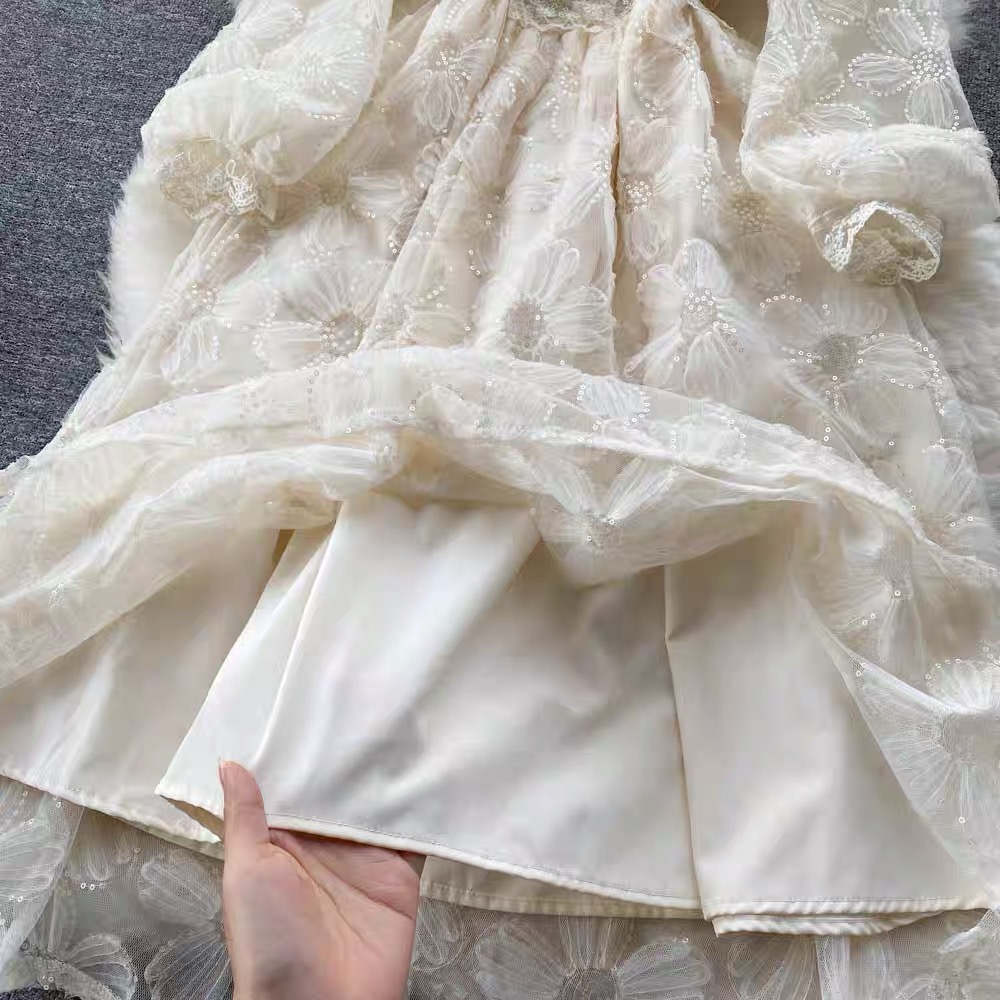Royally tied beige dress FD62 images